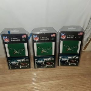 Philadelphia Eagles Magnet Packs NFL Total Lot Of 3 Packs Each Pack Contains 2